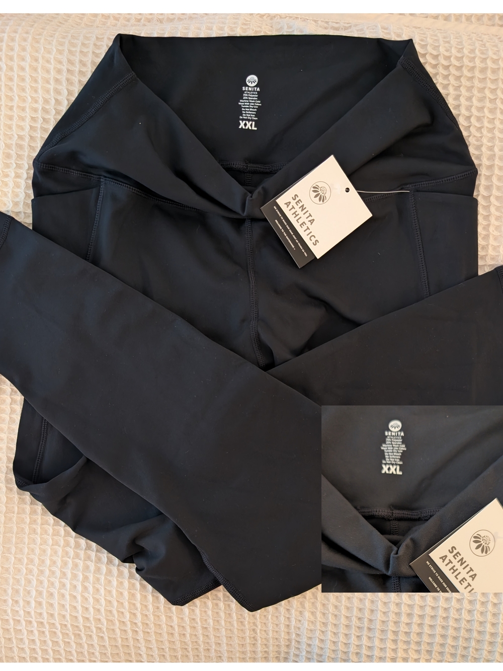 Senita Athletics Black High-Waist Performance Leggings